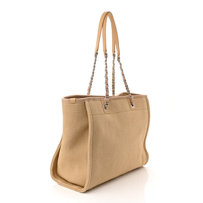 Chanel Mixed Fibers Small Deauville Tote Beige 4 of 11