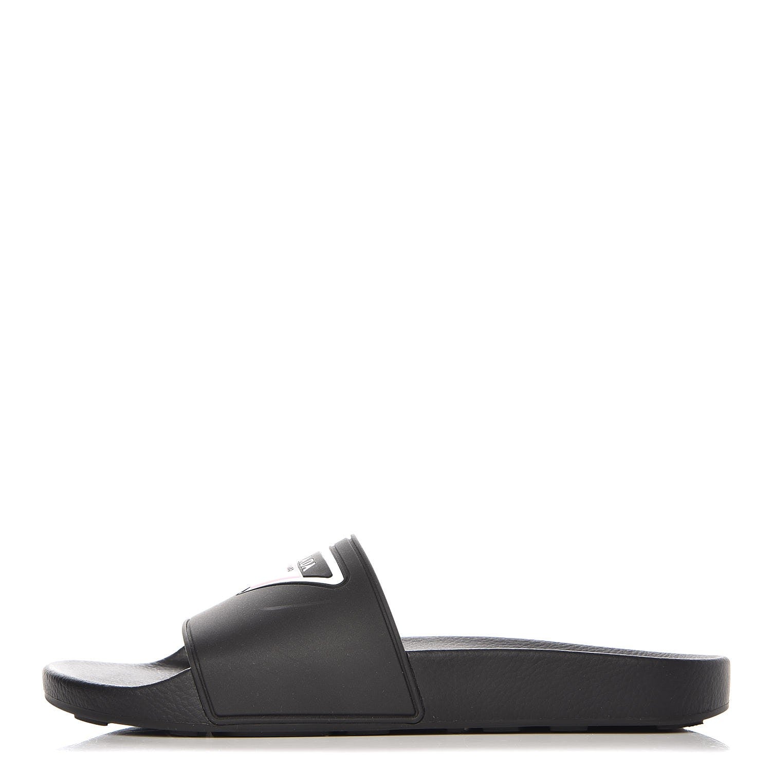 Prada PVC Logo Embossed Pool Slide Sandals 40 Black 1 of 8