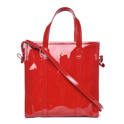 Balenciaga Patent S Bazar Shopper Tote Rouge Groseille 1 of 12