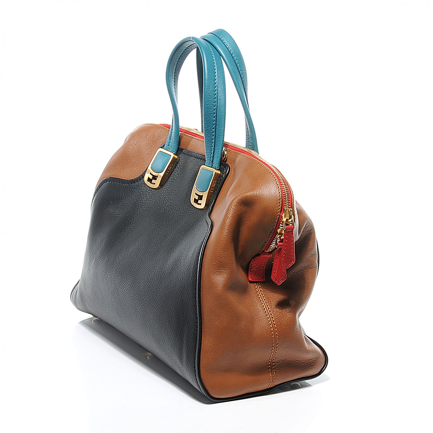 Fendi Calfskin Colorblock Large Chameleon Tote Biscotto 7 of 8
