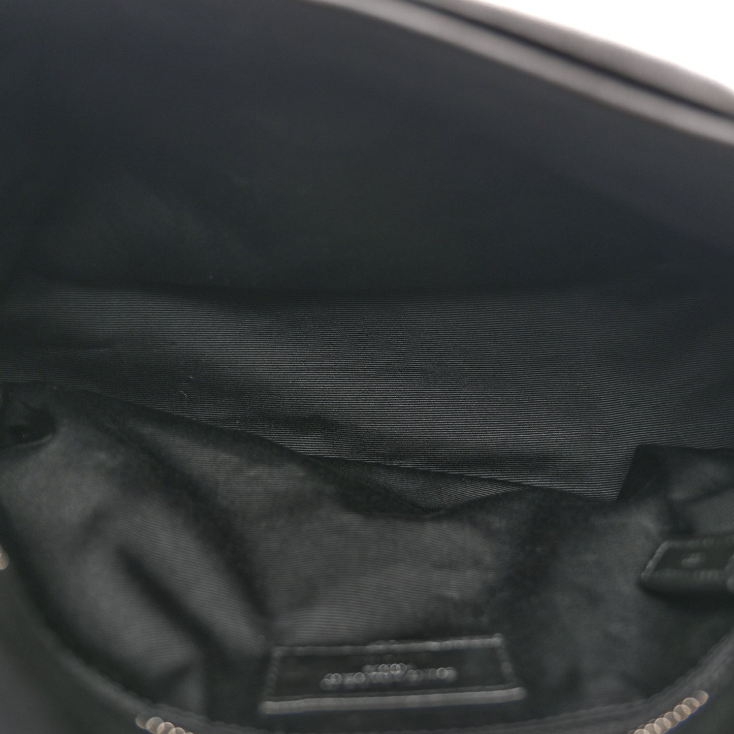 Lambskin Quilted Small Loulou Puffer Monogram Chain Satchel Black