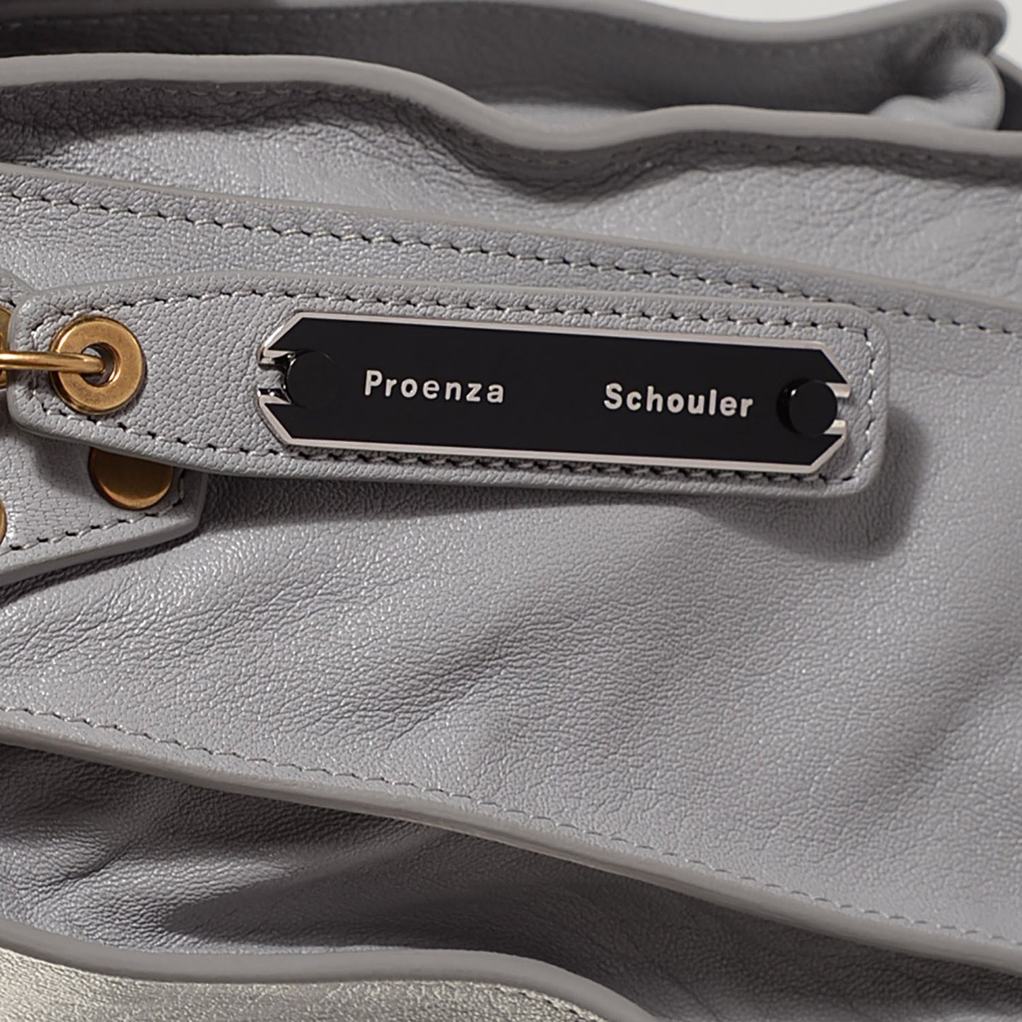 Lambskin Medium PS1 Satchel Concrete Grey