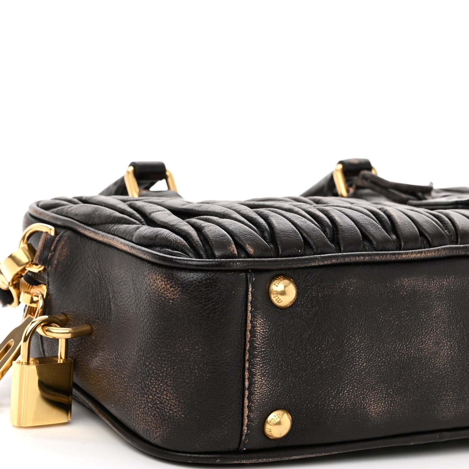 Miu Miu Nappa Matelasse Arcadie Top Handle Bag Sand Coffee 9 of 11