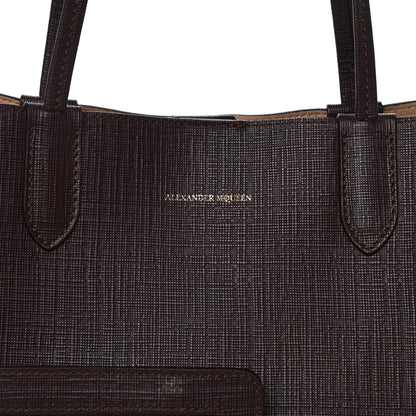 Alexander McQueen Saffiano Shopper Tote Burgundy 6 of 8