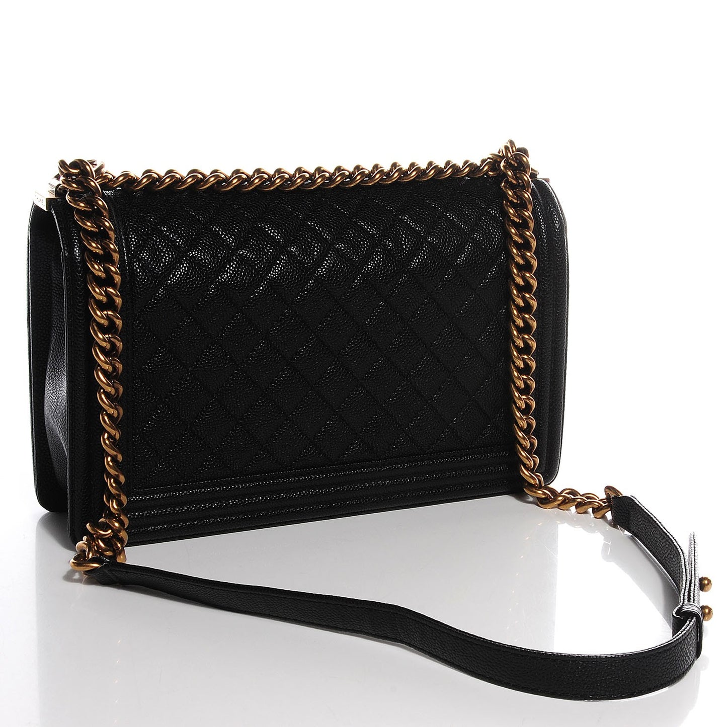 Caviar Quilted New Medium Boy Flap Black