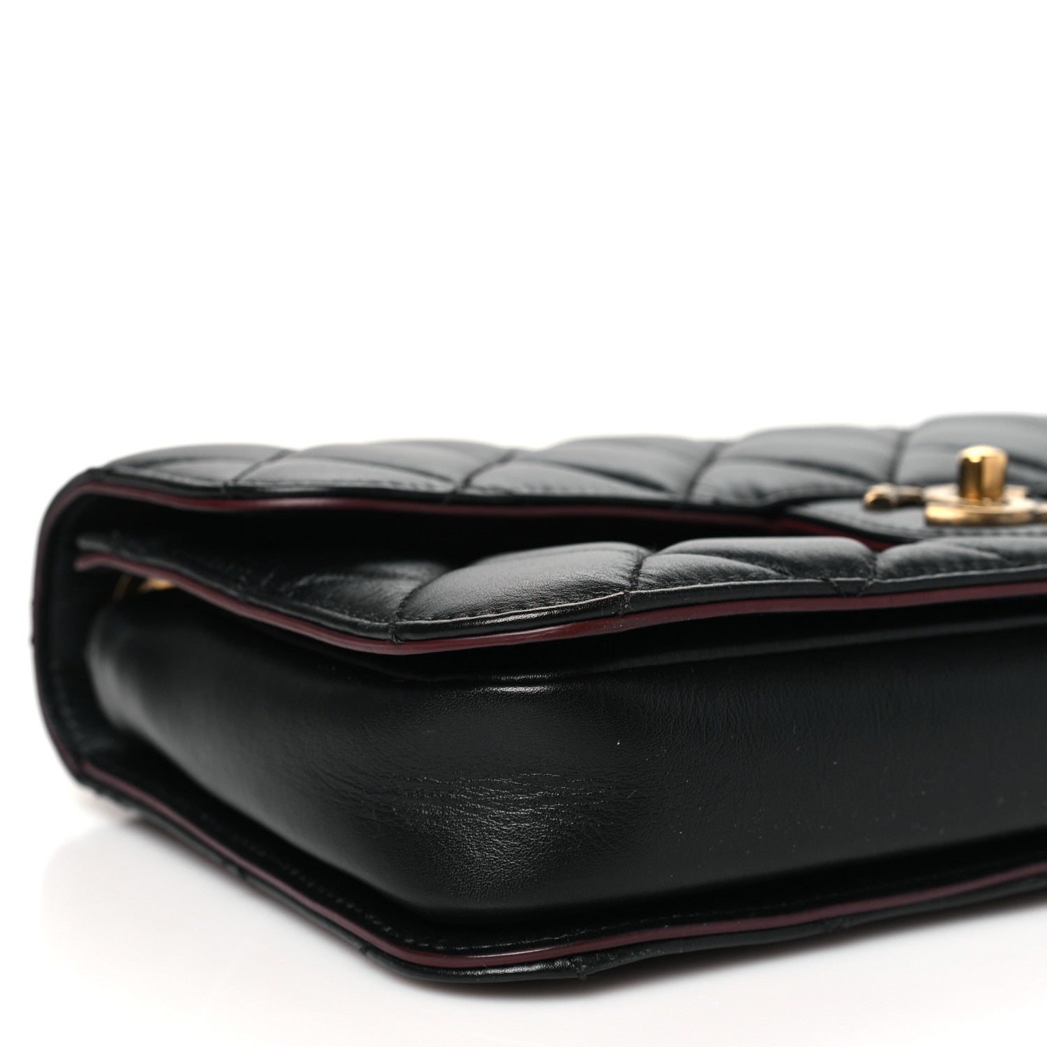 Chanel Glazed Calfskin Quilted Medium Perfect Edge Flap Black 9 of 11