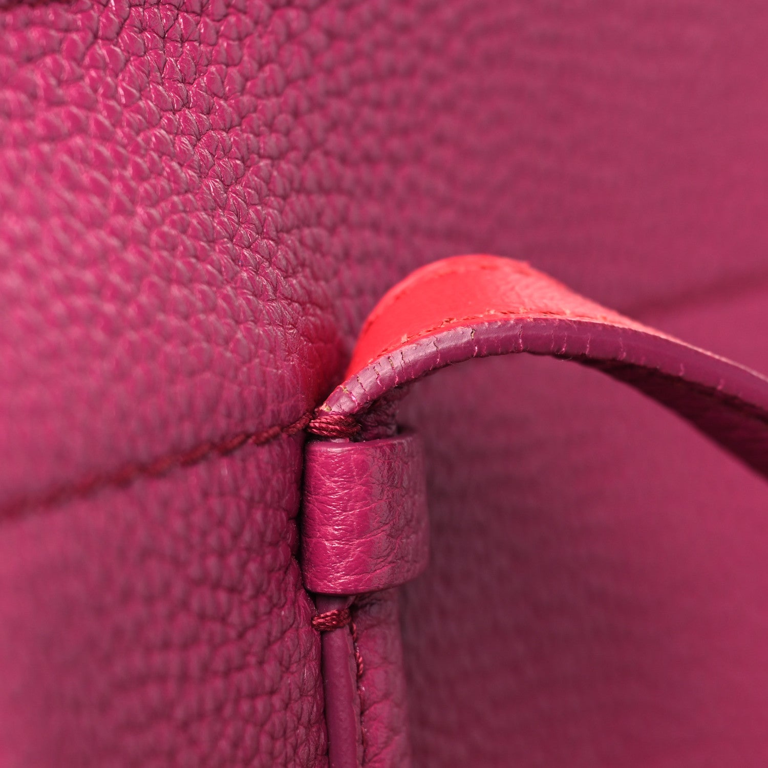 Salvatore Ferragamo Calfskin Double Handle Medium Amy Tote Sangria Pamplona 11 of 11