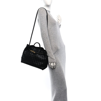 Bottega Veneta Nappa Intrecciato Medium Andiamo Shoulder Bag Black 2 of 9