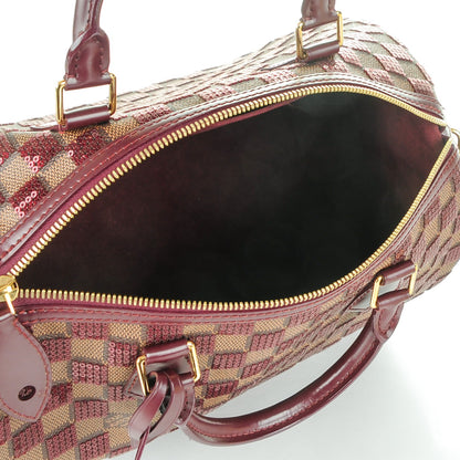 Louis Vuitton Damier Paillettes Speedy 30 Rouge 6 of 8