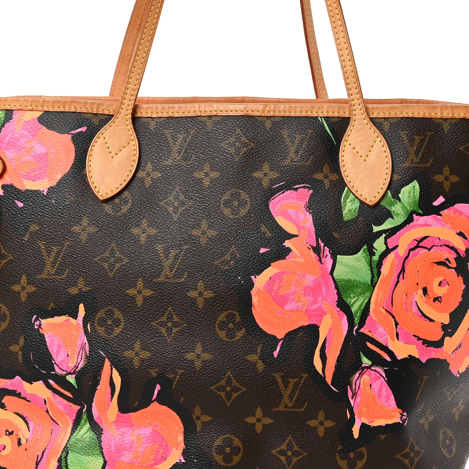Louis Vuitton Monogram Roses Neverfull MM 8 of 11