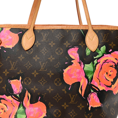 Louis Vuitton Monogram Roses Neverfull MM 8 of 11