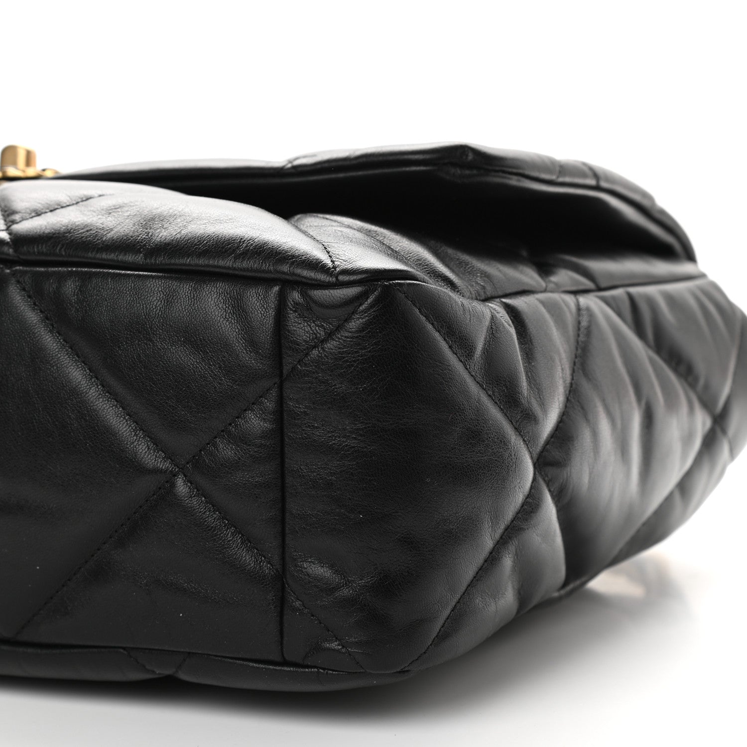 Chanel Goatskin Quilted Maxi Chanel 19 Flap Black 9 of 11