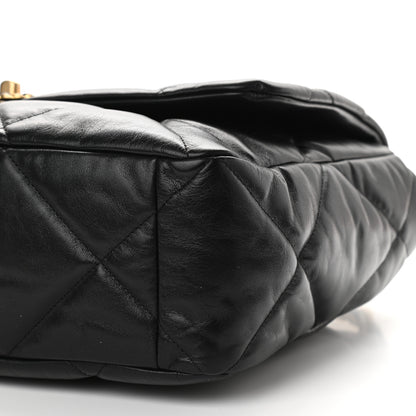 Chanel Goatskin Quilted Maxi Chanel 19 Flap Black 9 of 11