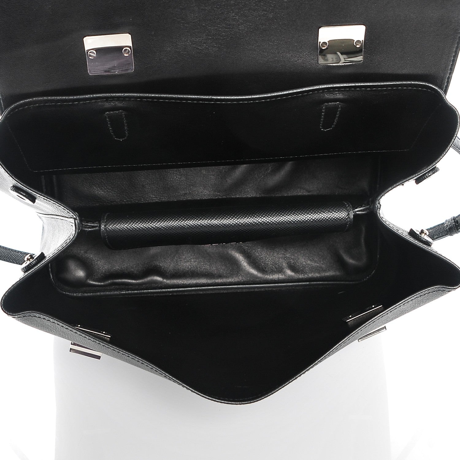 Prada Saffiano Cuir Convertible Top Handle Tote Nero Black 5 of 7