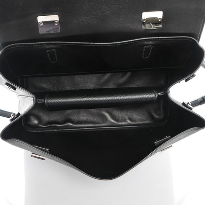 Prada Saffiano Cuir Convertible Top Handle Tote Nero Black 5 of 7