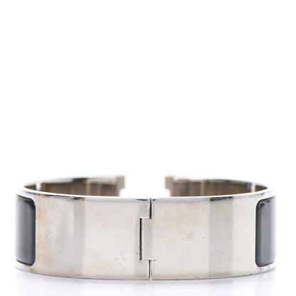 Hermes Enamel Wide Clic Clac H Bracelet PM Black 3 of 6