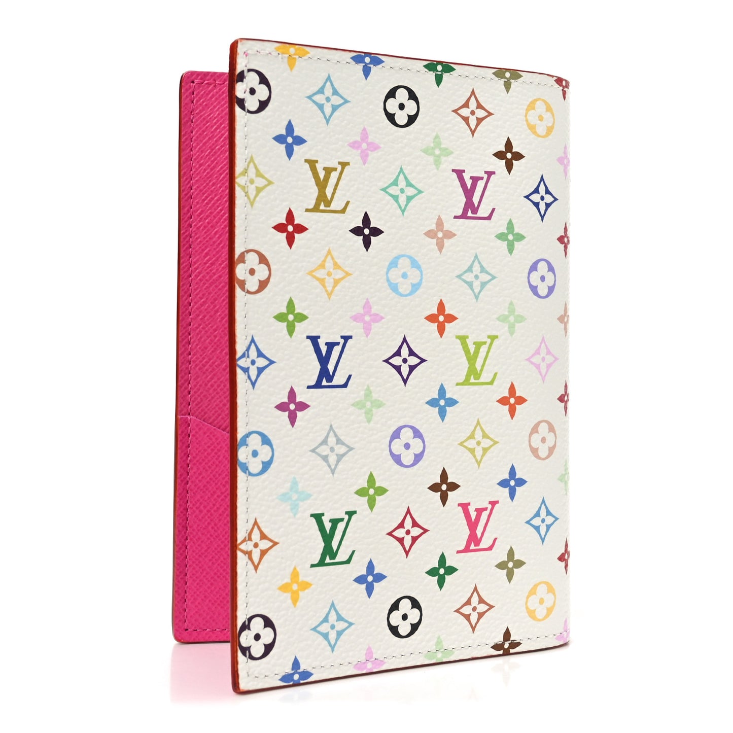 LV X TM Monogram Multicolor Passport Cover White