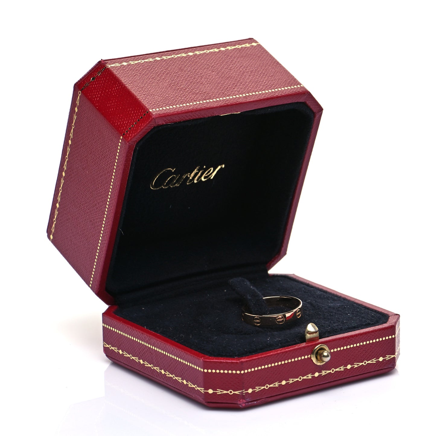 18K Pink Gold 3.5mm LOVE Wedding Band Ring 54 7