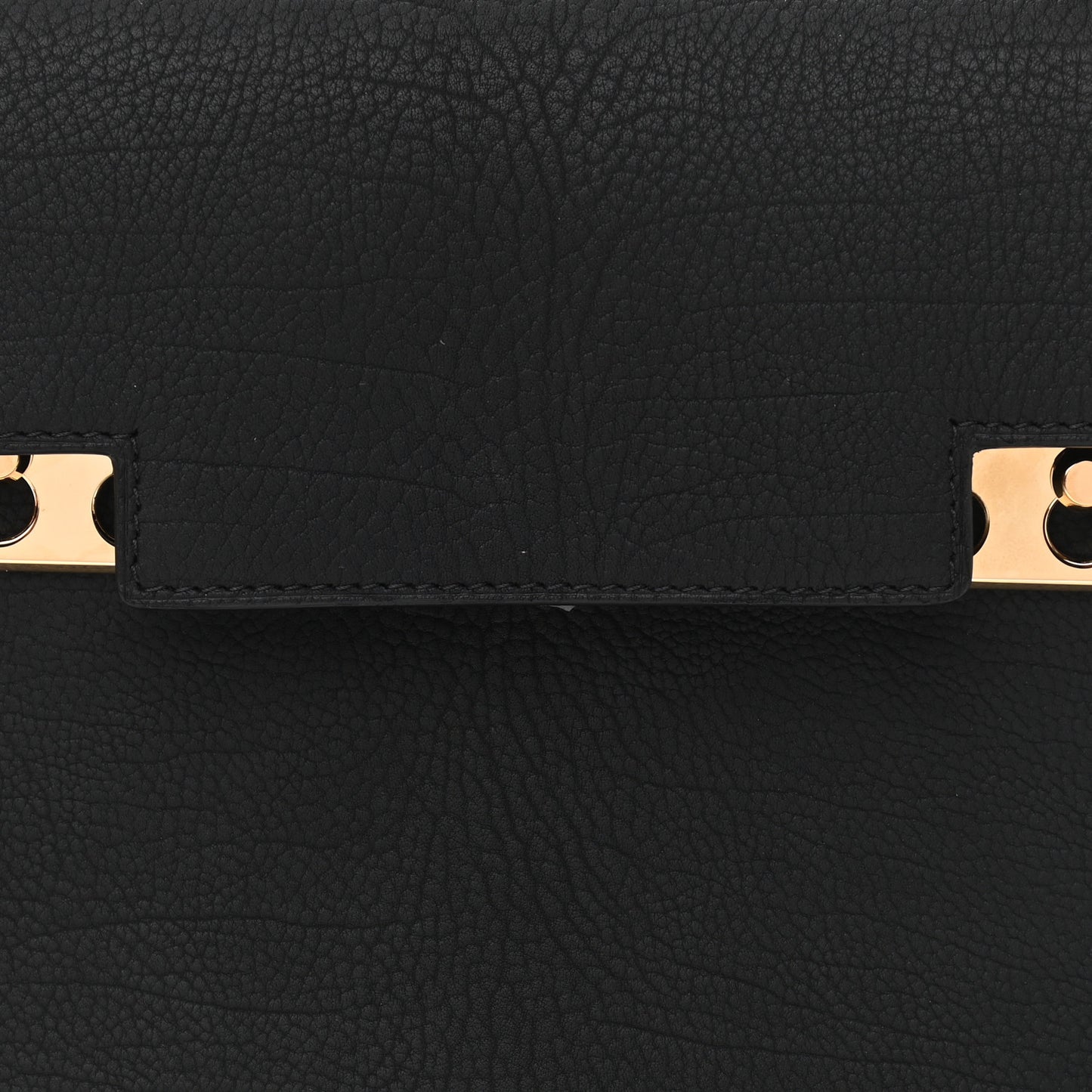 Crispy Calfskin MM Tempete Satchel Black