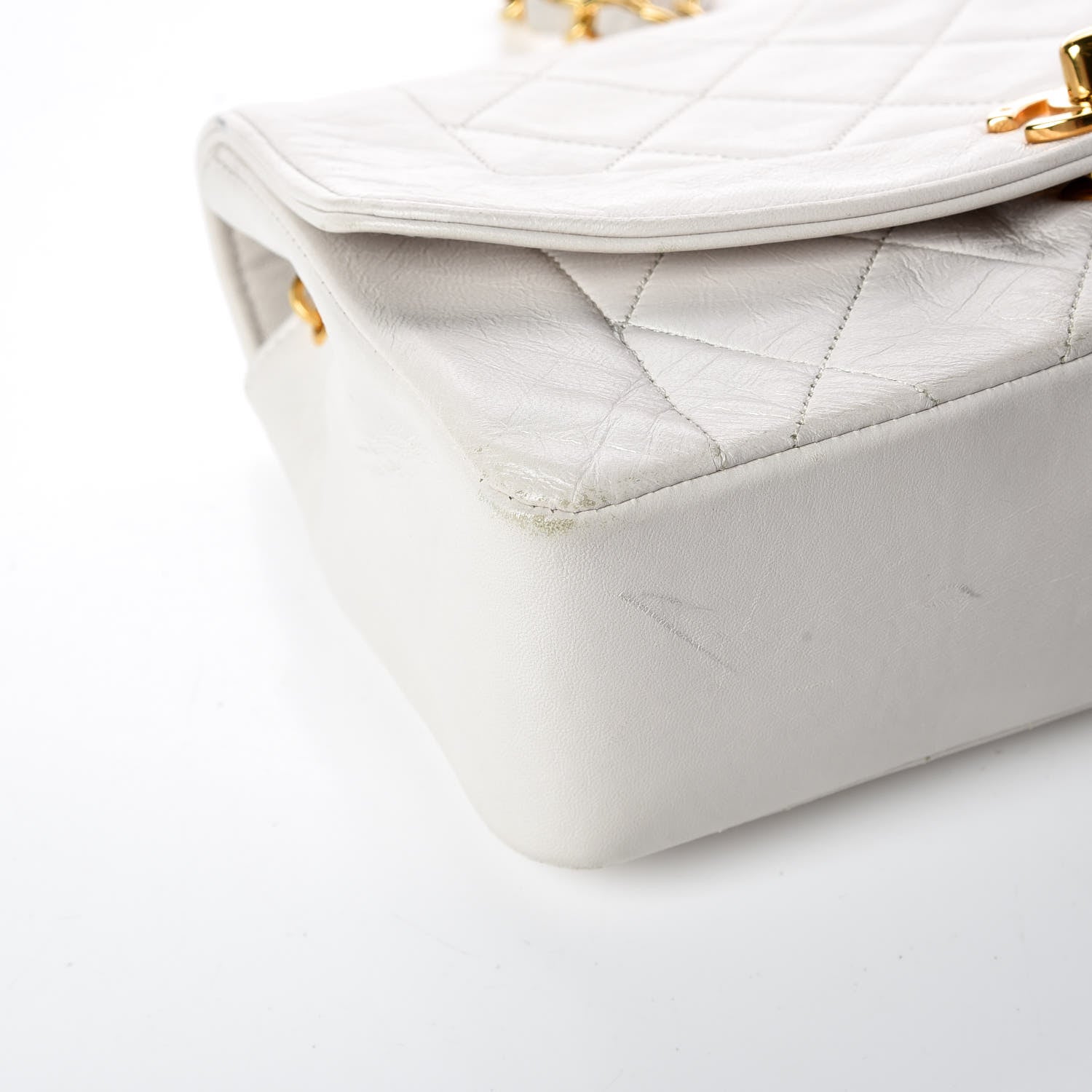Chanel Lambskin Quilted Small Single Flap White 14 of 22