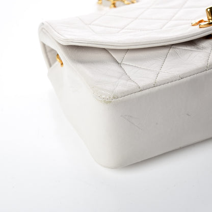 Chanel Lambskin Quilted Small Single Flap White 14 of 22