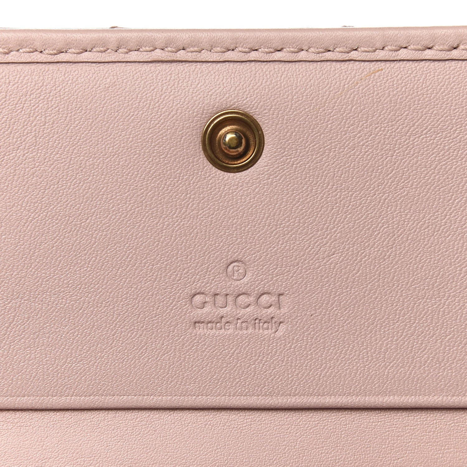 Gucci Calfskin Matelasse GG Marmont Card Case Wallet Perfect Pink 4 of 9