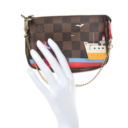 Louis Vuitton Damier Ebene 2016 Christmas Animation Mini Pochette Accessories 2 of 9