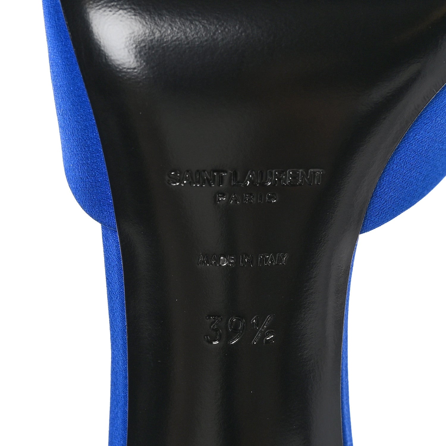 Saint Laurent Crepe De Chine Sandals 39.5 Picasso Blue 8 of 9