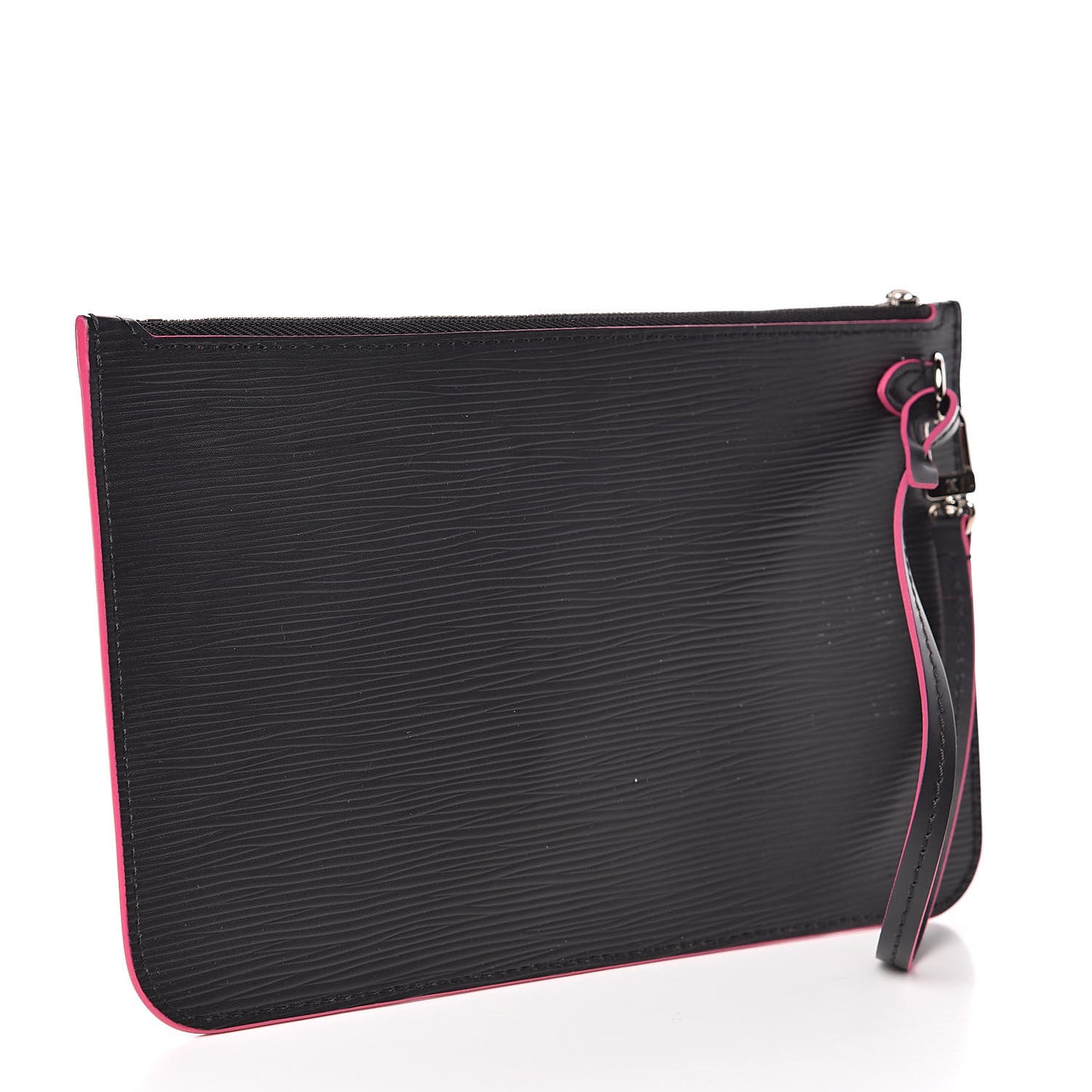 Epi Neverfull Pochette MM GM Black Hot Pink