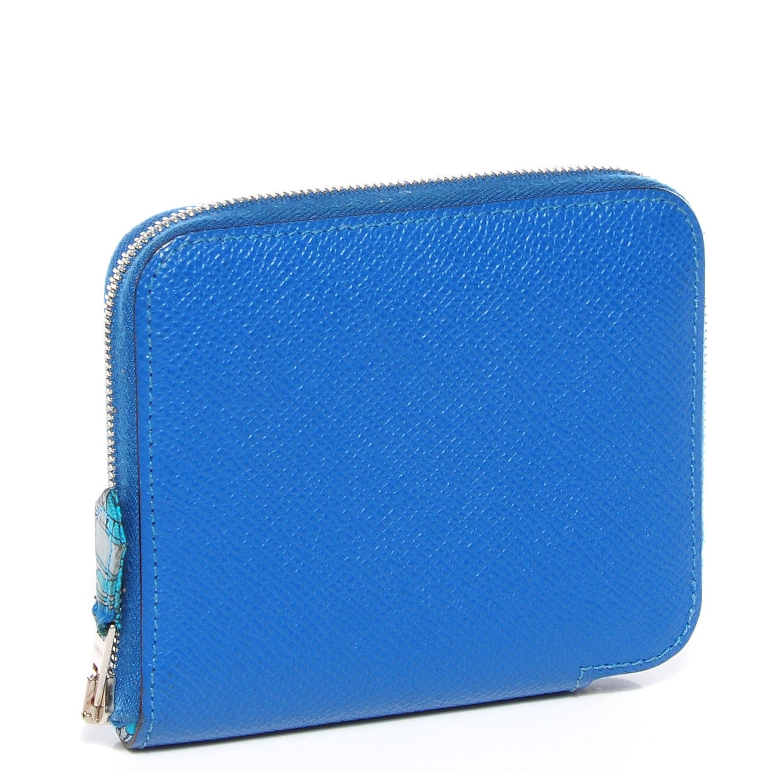 Hermes Epsom Silk'In Compact Wallet Mykonos 3 of 9