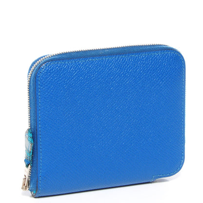 Hermes Epsom Silk'In Compact Wallet Mykonos 3 of 9
