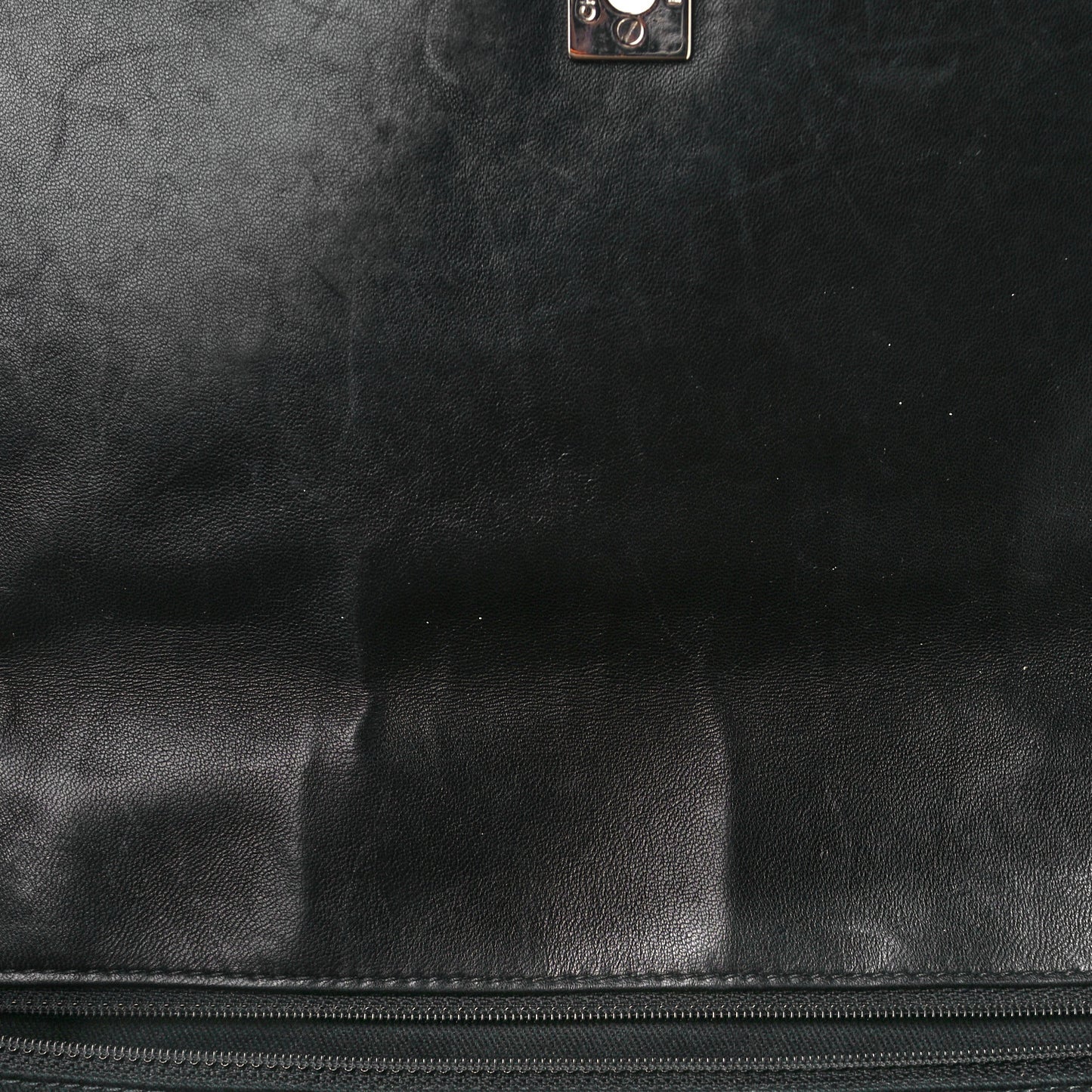 Vinyl Quilted In the Business Flap Bag Black