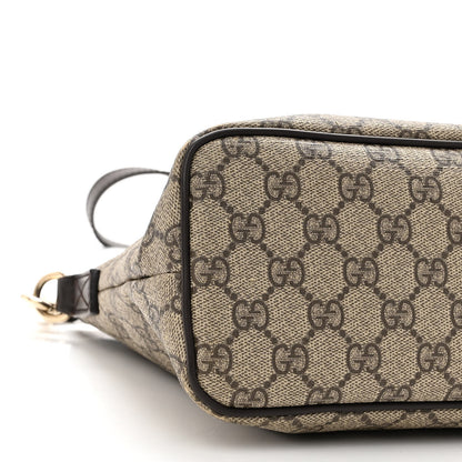 Gucci GG Supreme Monogram Small Zippered Tote Dark Brown 9 of 16