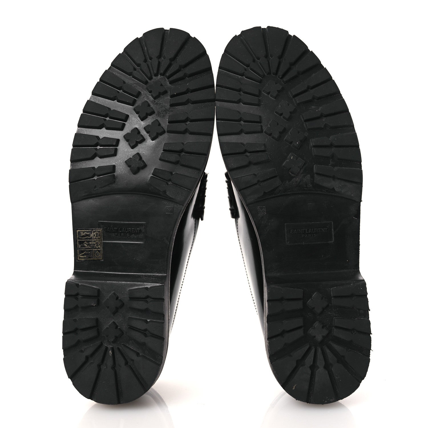 Saint Laurent Glazed Calfskin Chunky Le Loafer Penny Slippers 39 Black 7 of 12