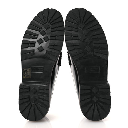 Saint Laurent Glazed Calfskin Chunky Le Loafer Penny Slippers 39 Black 7 of 12