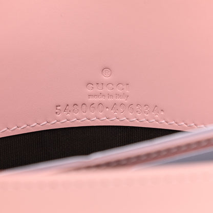 Gucci Guccissima Signature Crystal Cat Chain Wallet Light Candy Pink 6 of 11