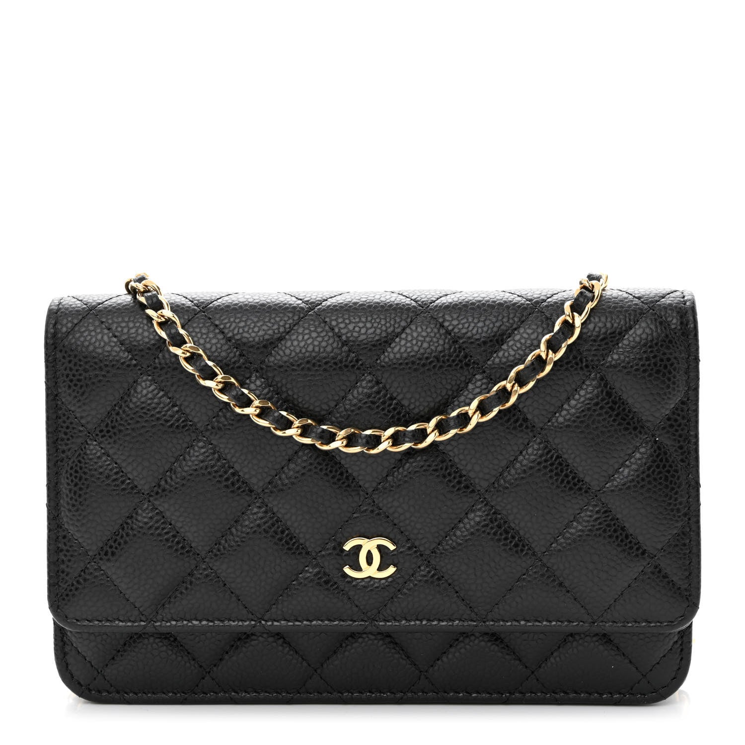 Chanel Caviar Quilted Wallet on Chain WOC Black 1 of 13