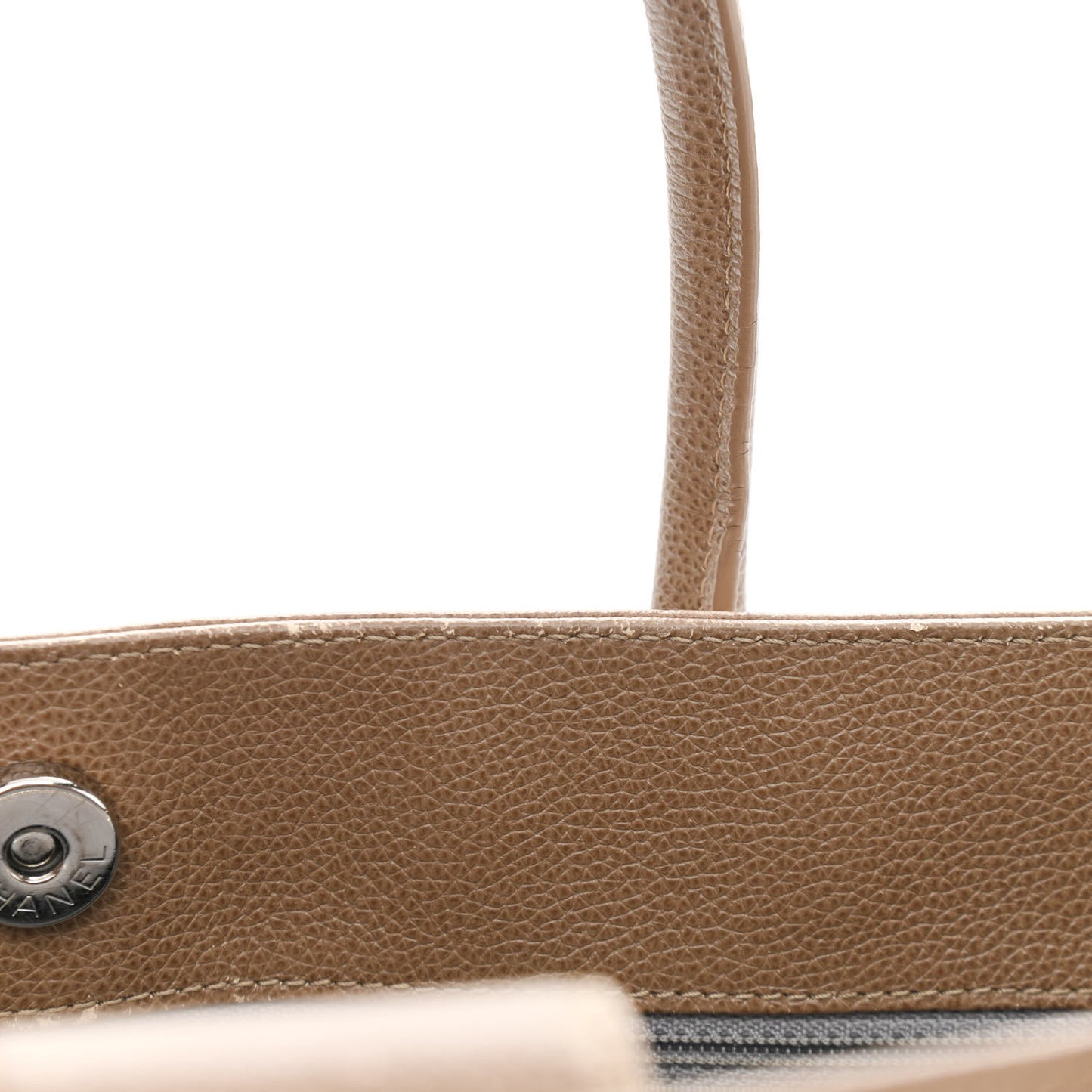Calfskin Cerf Executive Shopper Tote Beige