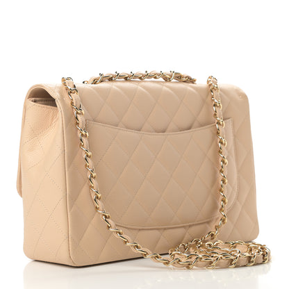 Chanel Caviar Quilted Jumbo Single Flap Beige Clair 3 of 12
