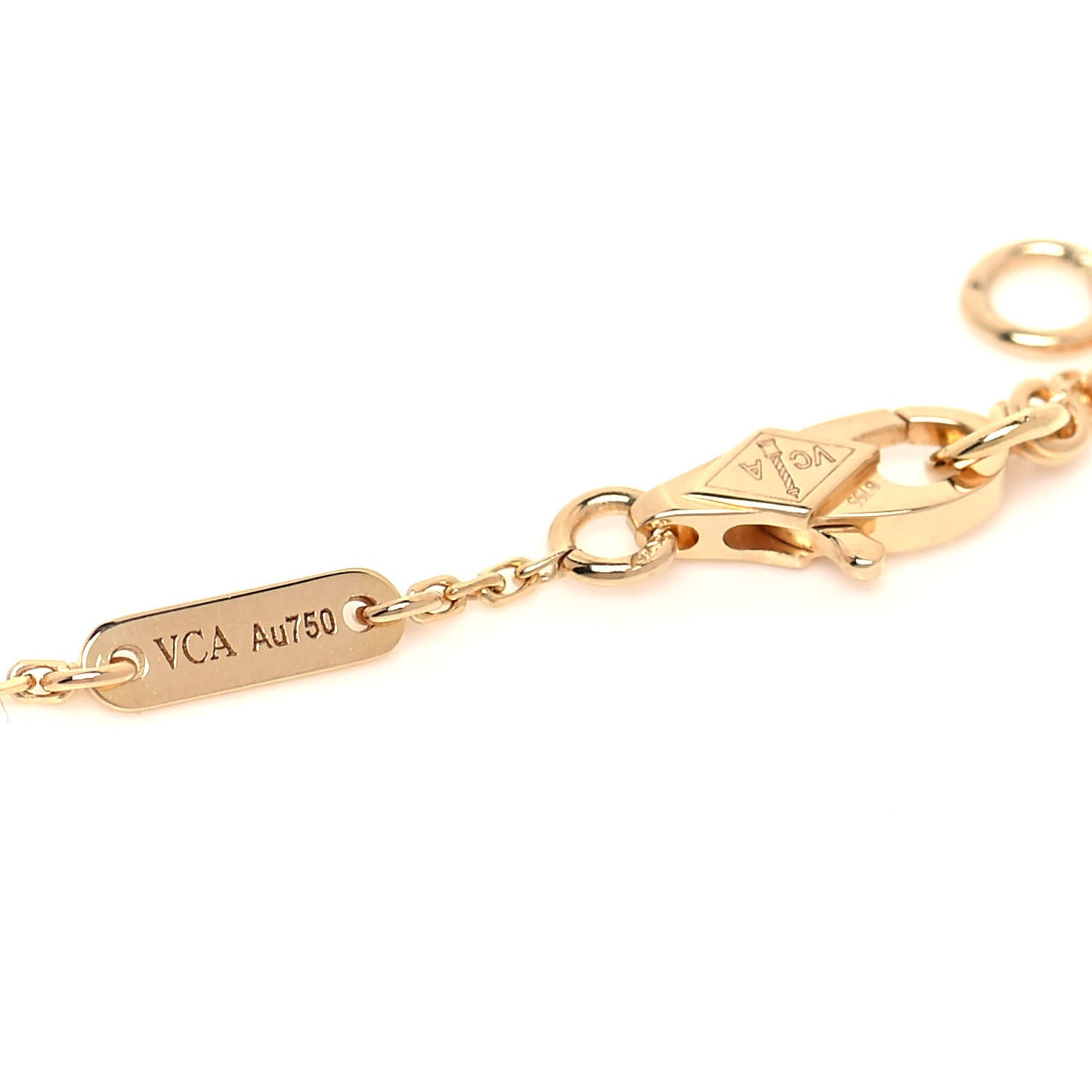 18K Yellow Gold Mother of Pearl Sweet Alhambra Bracelet