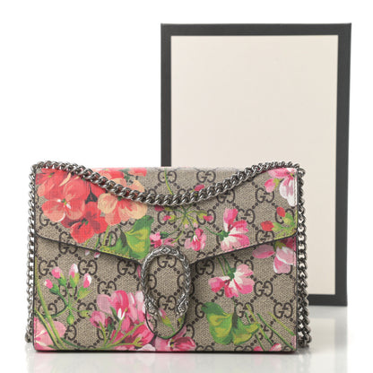 Gucci GG Supreme Monogram Blooms Mini Dionysus Chain Wallet Beige Multicolor Dry Rose 11 of 11