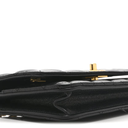 Chanel Shiny Lambskin Quilted Dynasty Wallet On Chain WOC Black 10 of 12
