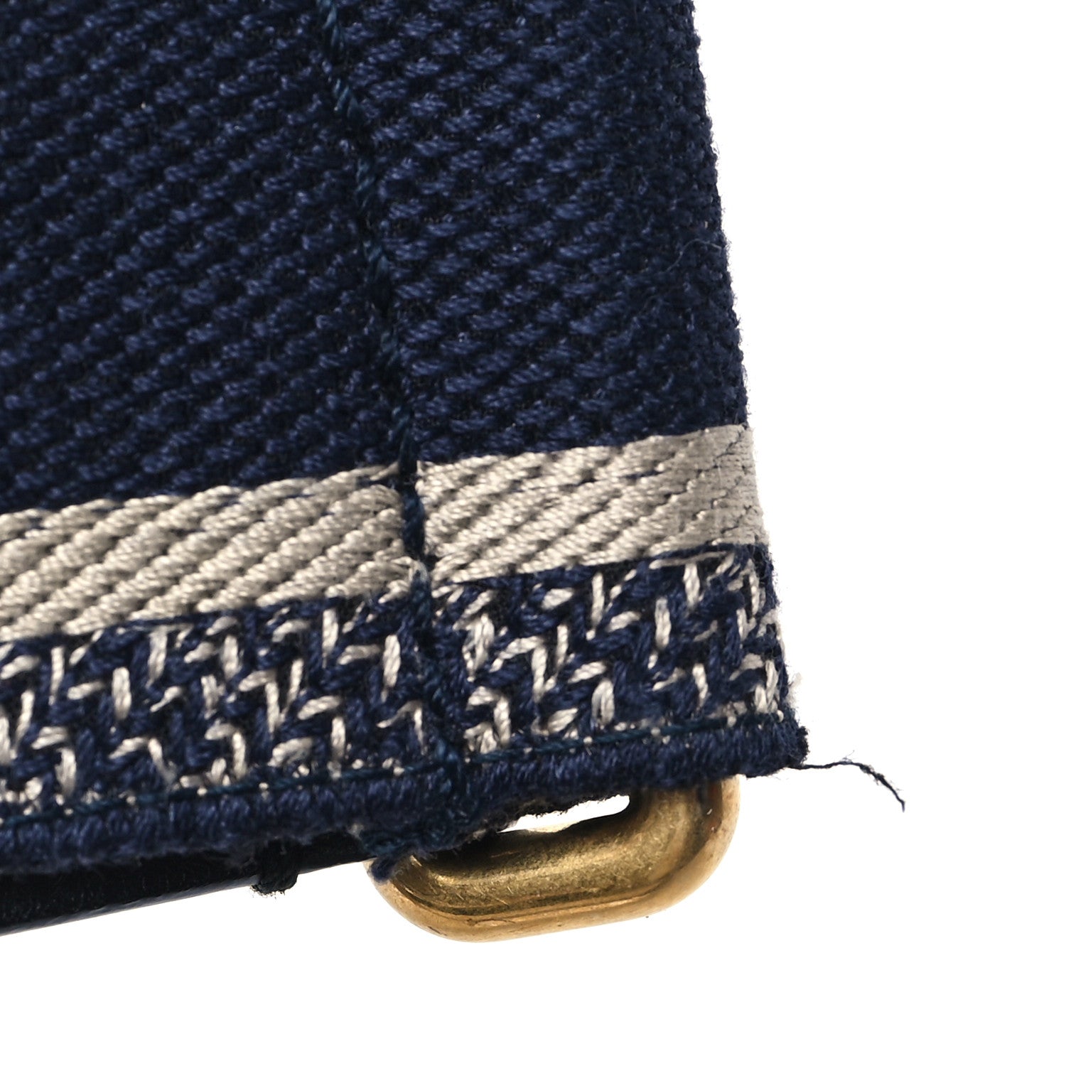 Christian Dior Canvas Embroidered Shoulder Strap Blue 5 of 5