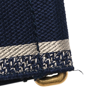 Christian Dior Canvas Embroidered Shoulder Strap Blue 5 of 5