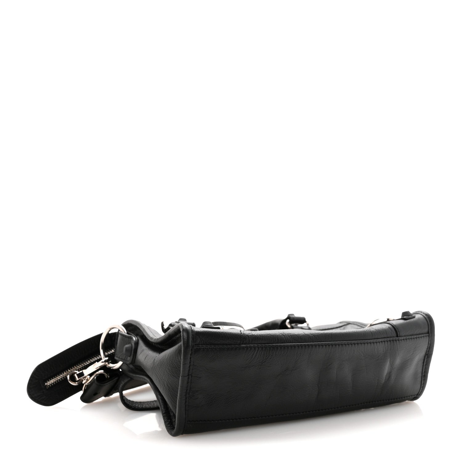 Balenciaga Matte Goatskin Rubber Covered Classic Hardware Mini City Black 5 of 11