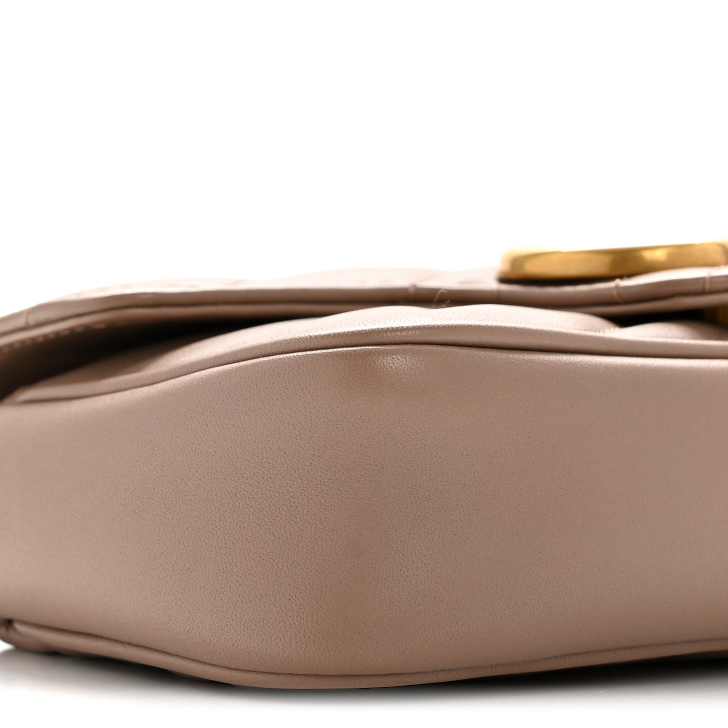 Calfskin Matelasse Super Mini GG Marmont Shoulder Bag Porcelain Rose