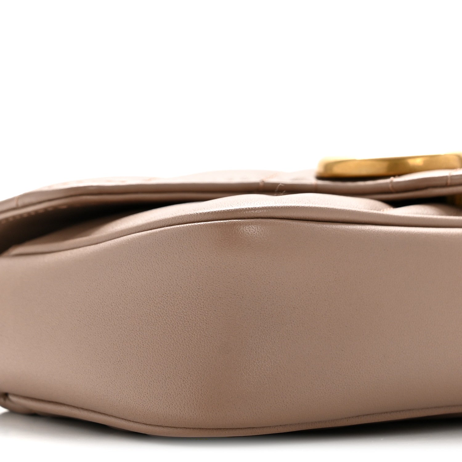 Gucci Calfskin Matelasse Super Mini GG Marmont Shoulder Bag Porcelain Rose 9 of 11