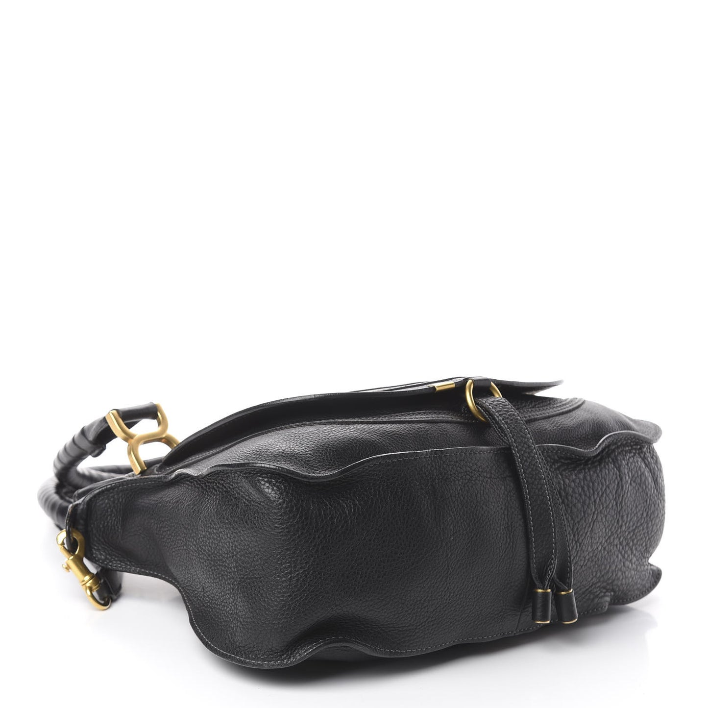 Calfskin Medium Marcie Satchel Black