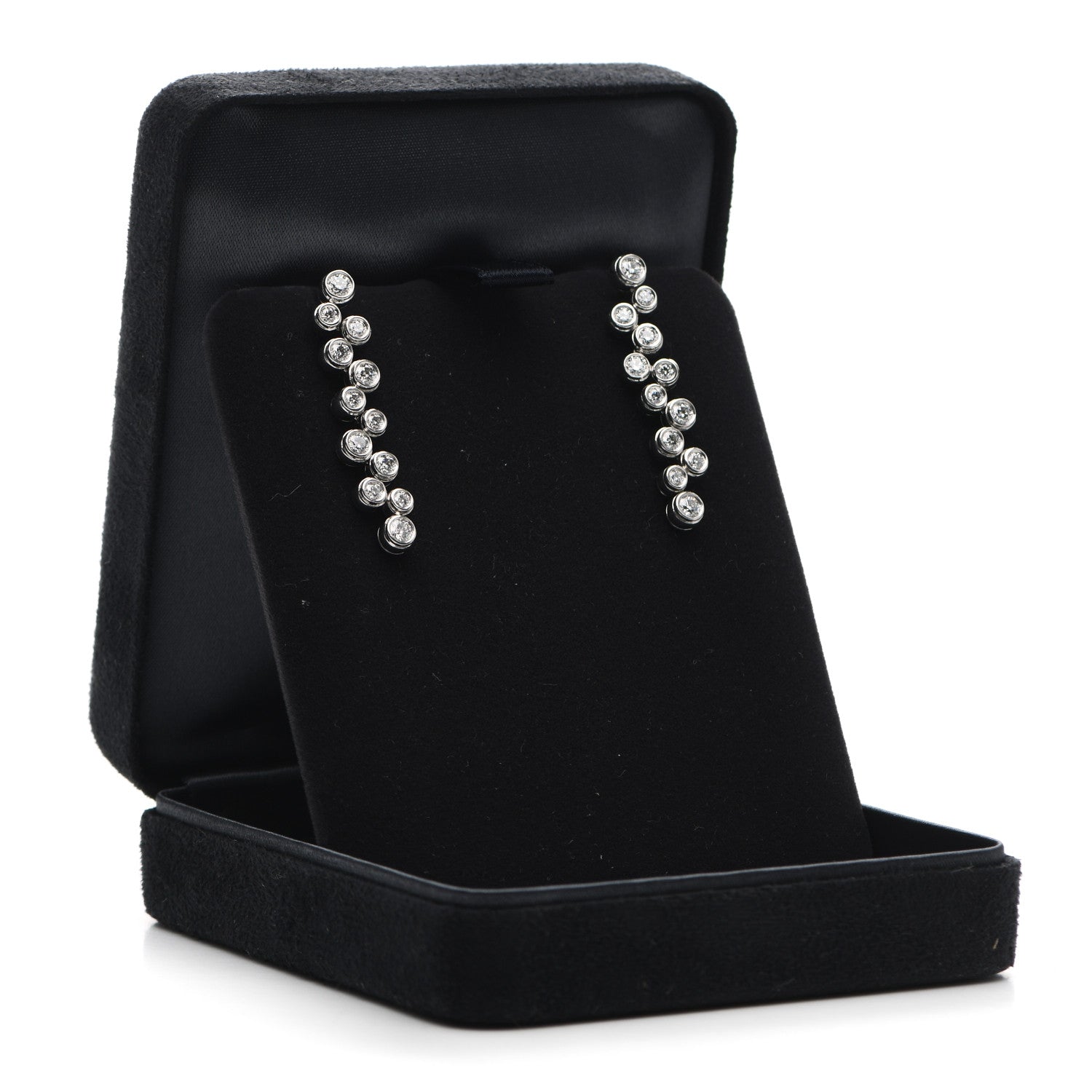 Tiffany Platinum Diamond Bubble Drop Earrings 7 of 7