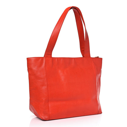 Chanel Caviar CC Tote Orange 2 of 17